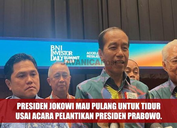 Presiden Jokowi Mau Pulang untuk Tidur, Usai Acara Pelantikan Presiden Prabowo.