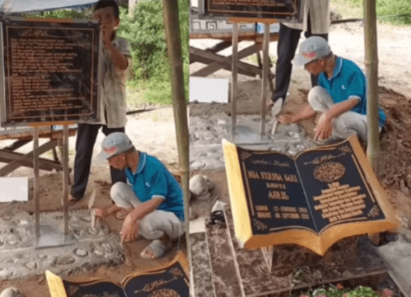 Tuai Sorotan Hingga Kontra Netizen, Masyarakat Pariaman Memasang Prasasti di Makam Nia Kurnia Sari