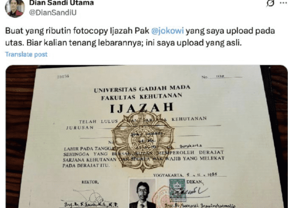 Wawancara Eksklusif Pengunggah Foto Ijazah Jokowi