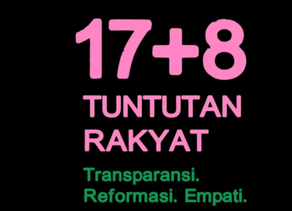 Ramai Postingan Tuntutan Rakyat 17+8 , Berikut Penjelasnnya